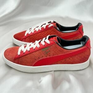 Puma Clyde Dressed High Risk Red Womens Size 7 Suede Sneaker Shoes 36558902